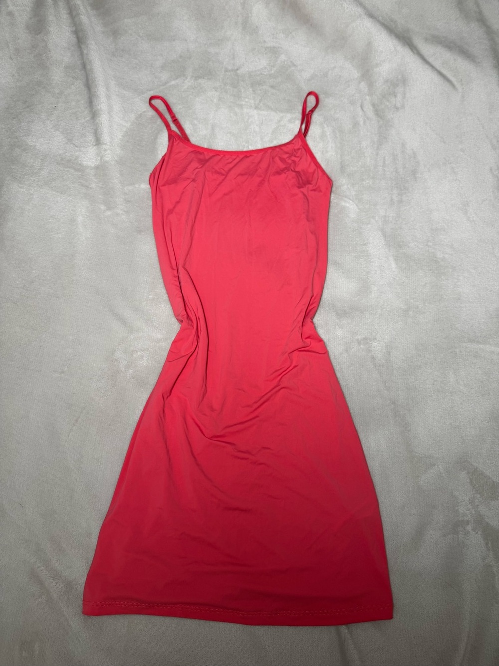 Spaghetti Strap Pink Slip Dress
